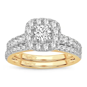 Golden Luxe - 14K Yellow Gold 1.50CT Diamond Bridal Set