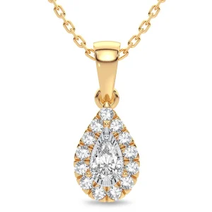 14K 0.25CT Diamond Pendant