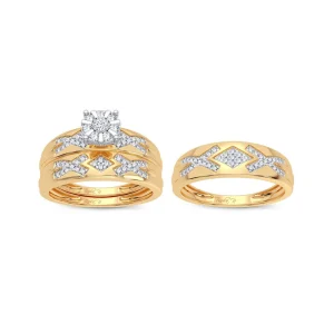 Diamond Crest - 14K 0.33CT Diamond Trio Ring Set
