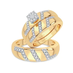 Timeless Allure - 14K 0.33CT Diamond Trio Ring Set