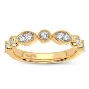 Eternal Dance - 14K Yellow Gold 0.17CT Diamond Band