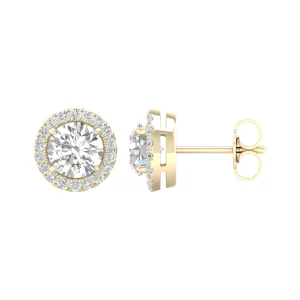 14K 2.25ct Certified Lab Grown Diamond Hoop Earrings ( IGI Certified )