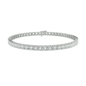 Classic 10K White Gold Diamond Tennis Bracelet