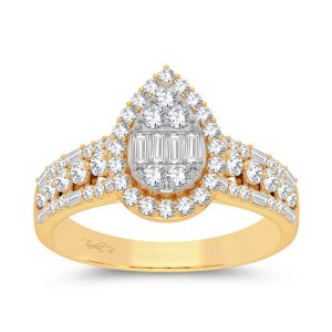 Sunburst Harmony - 14K 0.75 CT Diamond Engagement Ring