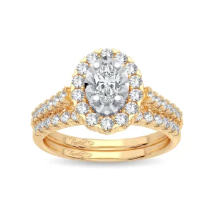 Elegant Allure - 14K Yellow Gold 1.00 CT Diamond Bridal Ring