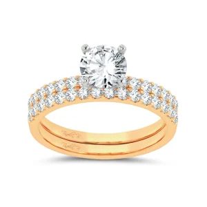 Radiant Solstice - 14K Yellow Gold 0.50 CTW Diamond Semi Mount Ring
