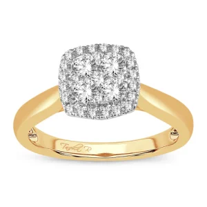 Sunlit Aura - 14K 0.48CT Diamond Engagement Ring