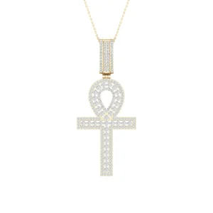 Serene 10K Yellow Gold 0.50CT Diamond Ankh Pendant