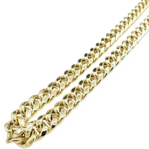 10K Hollow Yellow Gold Cuban Link Chain