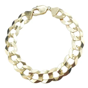 14K Solid Yellow Gold Cuban American Bracelet