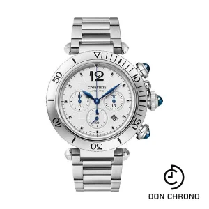 Cartier Pasha de Cartier Watch - 41 mm Steel Case - Silvered Dial - Bracelet - WSPA0018