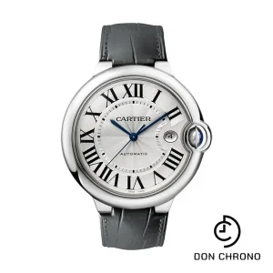 Cartier Ballon Bleu de Cartier 42 MM Watch - 42.1 mm Steel Case - Black Alligator Strap - W69016Z4