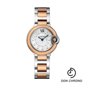 Cartier Ballon Bleu de Cartier Watch - 28 mm Steel Case - Pink Gold And Steel Bracelet - W3BB0005