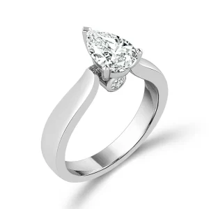 Diamond Solitaire Ring 2 ct tw 14k White Gold