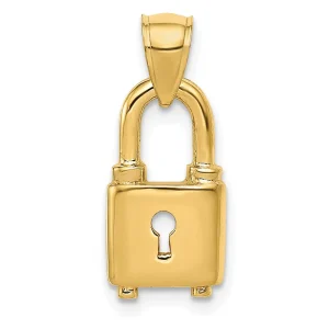 14K Polished Lock Charm