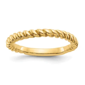 14k Polished Twisted Band