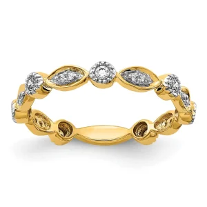 14k Diamond Fancy Band