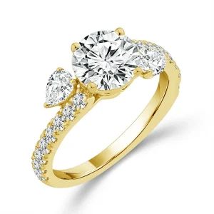 Diamond 3-Stone Ring 2.25 ct tw 14k Yellow Gold
