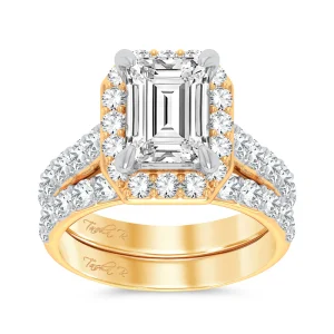 14K 5.00CT Certified Lab Grown Diamond Bridal Ring