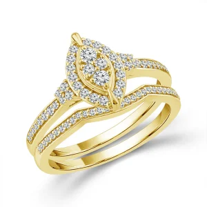 Diamond Bridal Set 0.40 ct tw 10k Yellow Gold