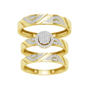 10K 0.33CT DIAMOND TIRO SET