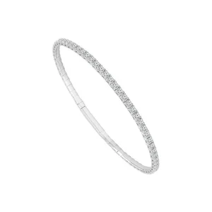 Diamond Bangle 7.25 ct tw 14k White Gold