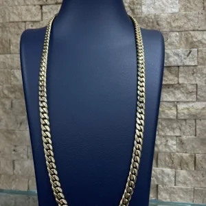Solid chain cuban link 14k