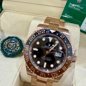 ROLEX GMT MASTER II ROSE GOLD BLACK FACE 40MM - D743G134