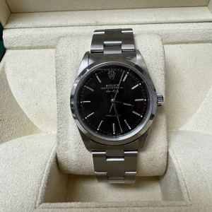 ROLEX AIR-KING BLACK FACE 34MM -14000