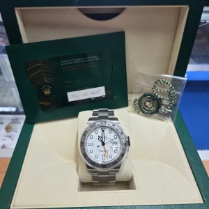 ROLEX S/STEEL  EXPLORER II WHITE FACE 42MM - 226570