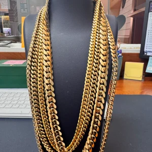 chains cuban link yellow gold
