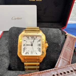 CARTIER SANTOS YELLOW-GOLD LARGE-SIZE - WGSA0029