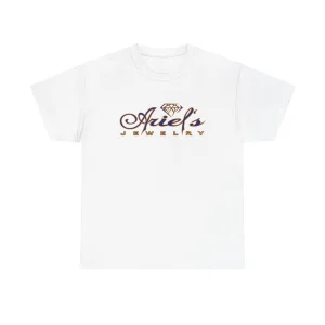 Ariel's Jewelry White Cotton Tee | Casual Unisex Shirt, Gift for Jewelry Lovers, Trendy Summer Wear, Everyday Comfort Tee