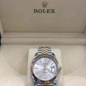 ROLEX DATE-JUST TWO-TONE ROSE-GOLD PINK-FACE 41MM - 126331