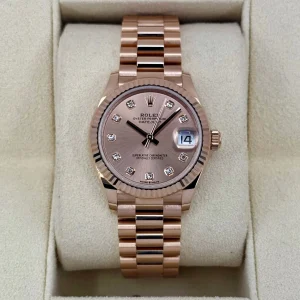 2023 Rolex Datejust 31mm 278275 Rose Gold Rose Diamond Dial