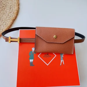 focus belt 13mm with kelly pocket brown epsom gold buckle