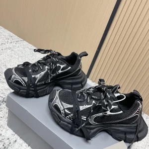 Balenciaga Sneaker Mesh Lace-up Black Fabric 534176