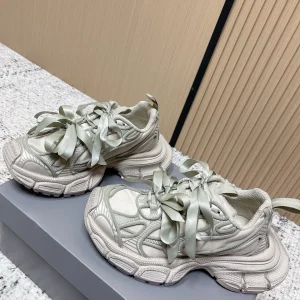 Balenciaga Sneaker Mesh Lace-up Light Gray Fabric 534185