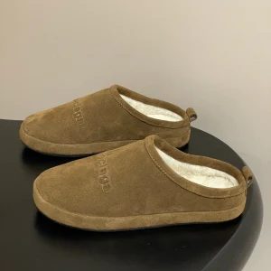 Balenciaga Mule Slip-On Light Brown Suede Wool 534533