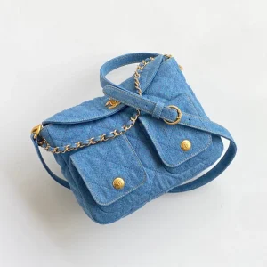 CC Small Postman Hobo 25 Light Blue Denim