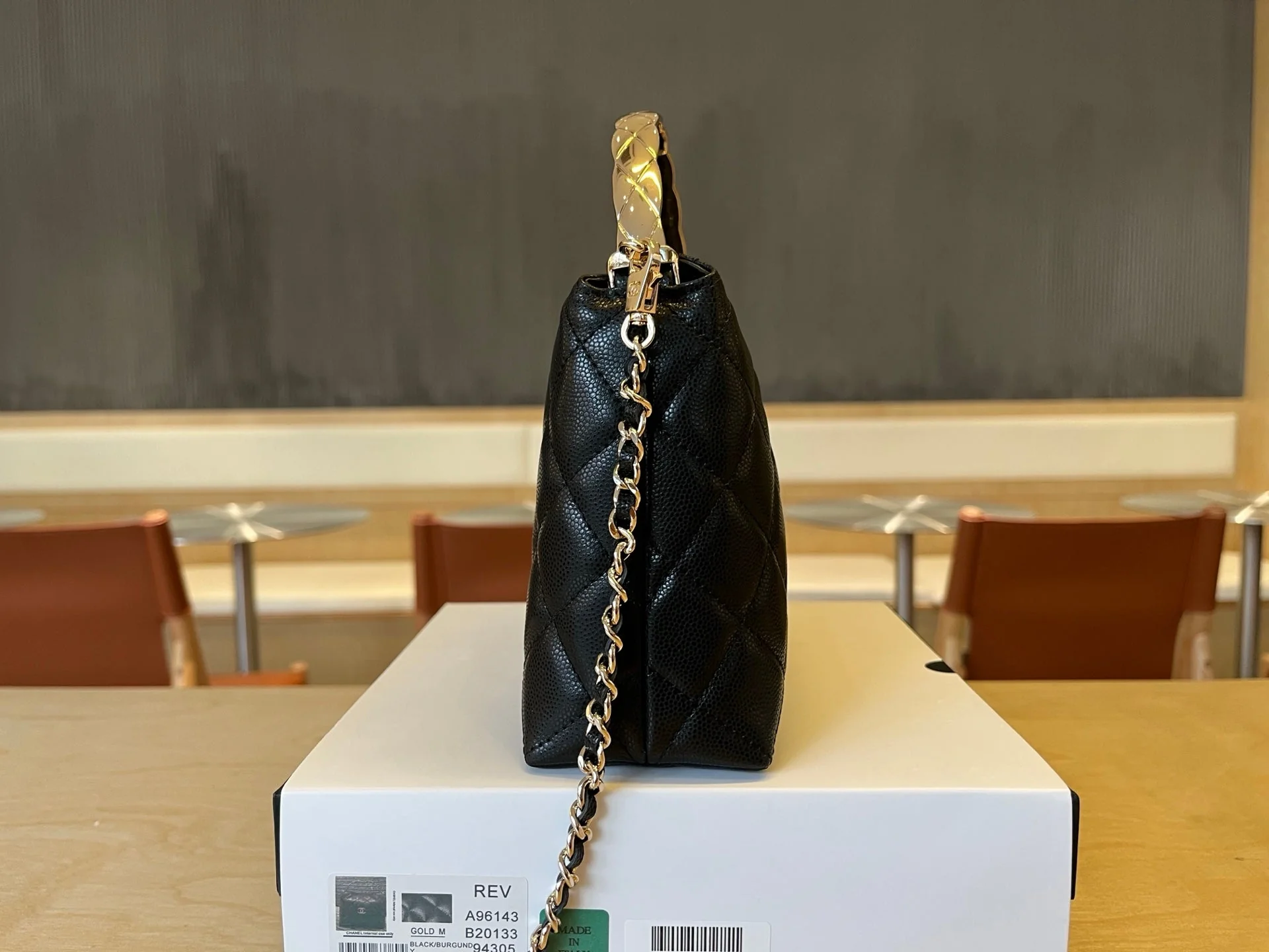 CC Handle Vintage Bag 19 Black Caviar 277778 - Image 3