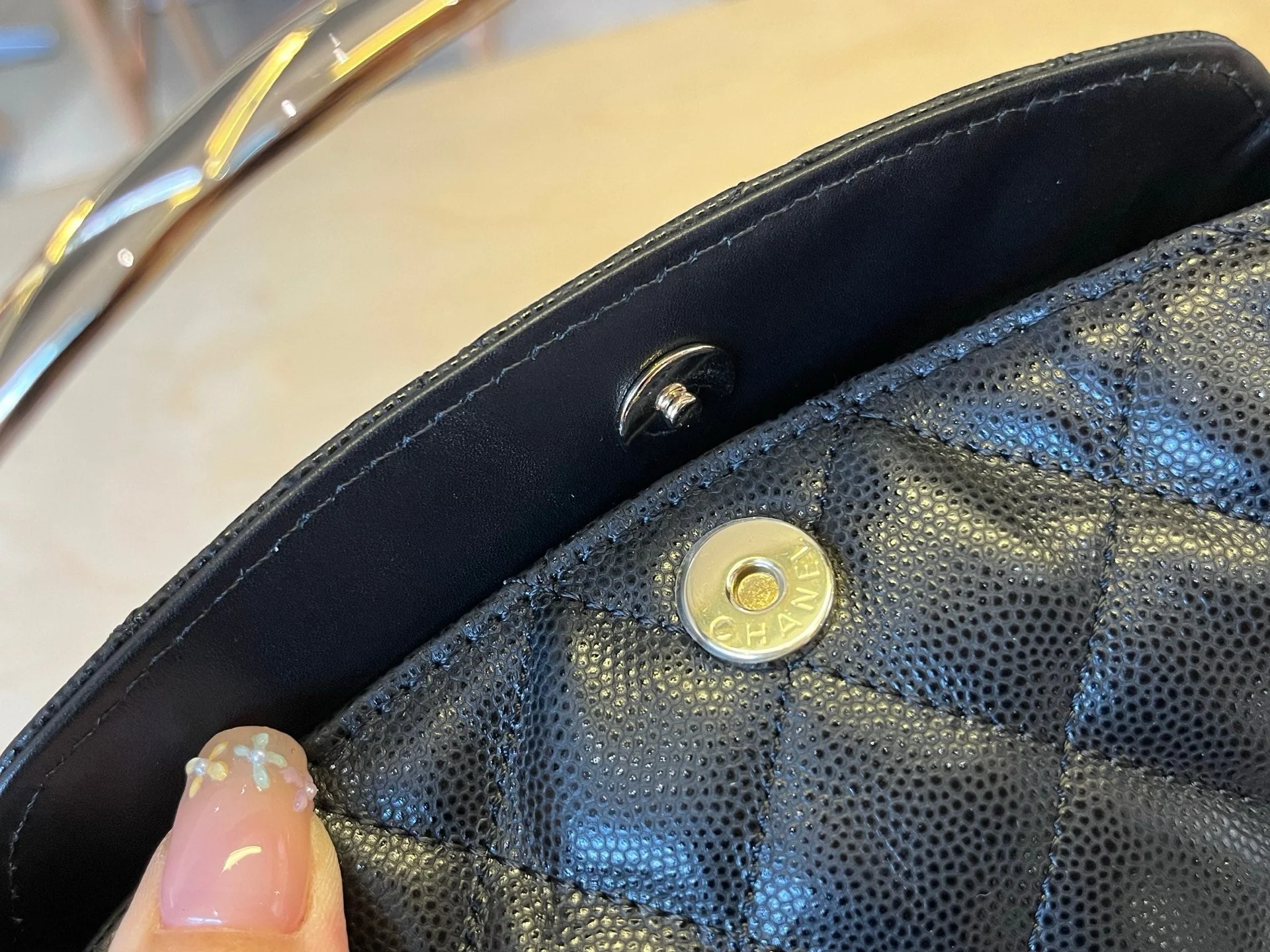 CC Handle Vintage Bag 19 Black Caviar 277778 - Image 6