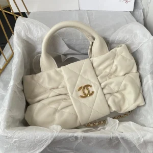 CC 25K Mini Bow Bag 26cm White Calfskin