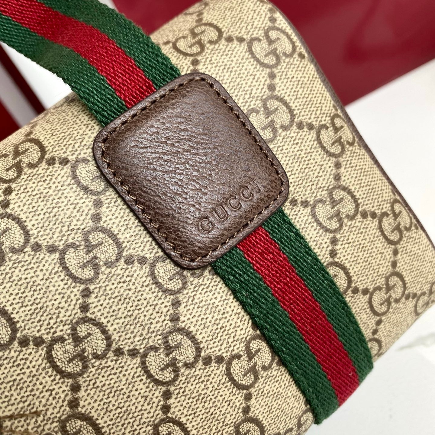 Gucci 25 GG Handbag Beige mix Dark Brown Canvas Leather 286711 - Image 7