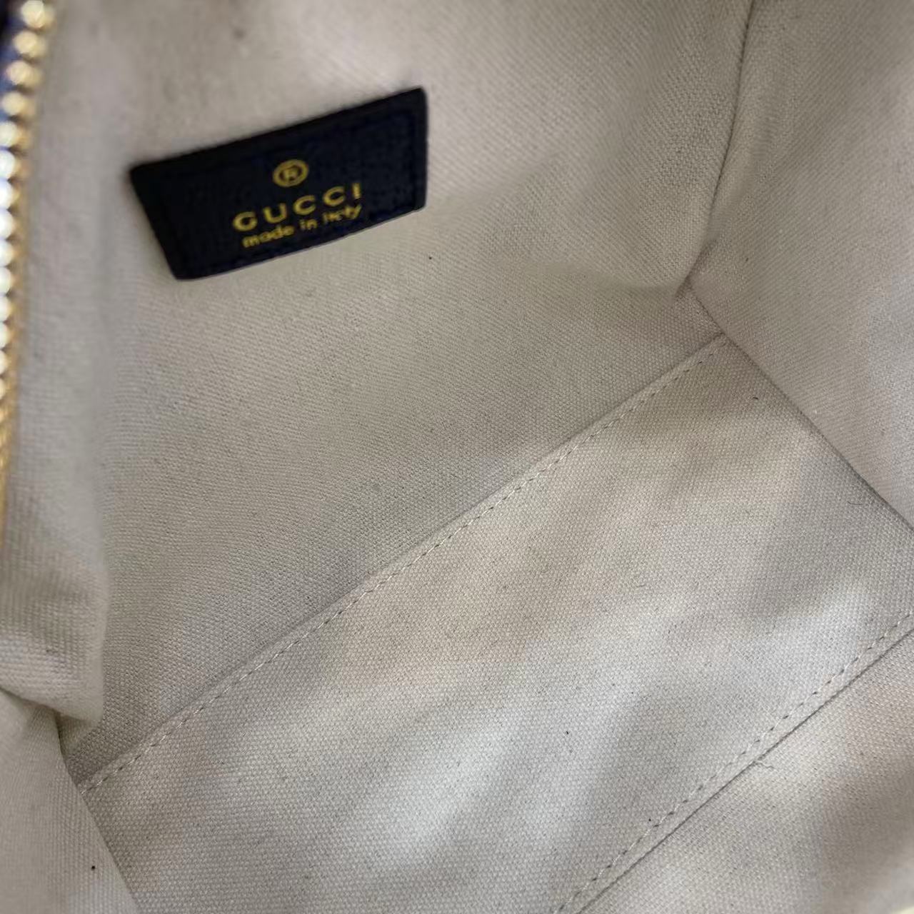 Gucci 25 GG Handbag Navy Blue Denim Leather 288801 - Image 6