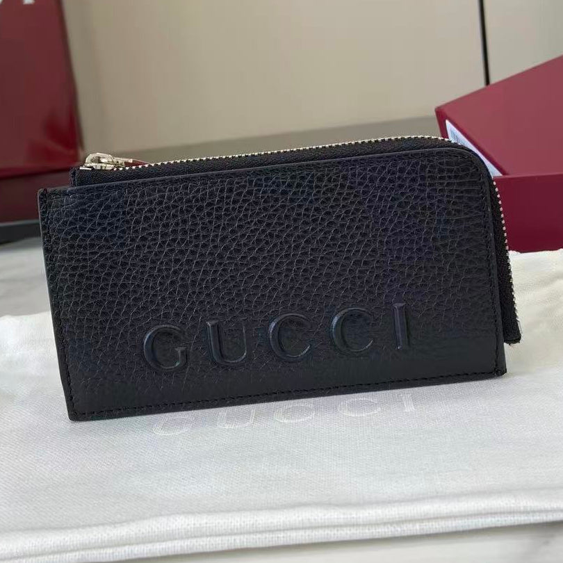 Gucci 25 Wallet Black Grained Cowhide 290505