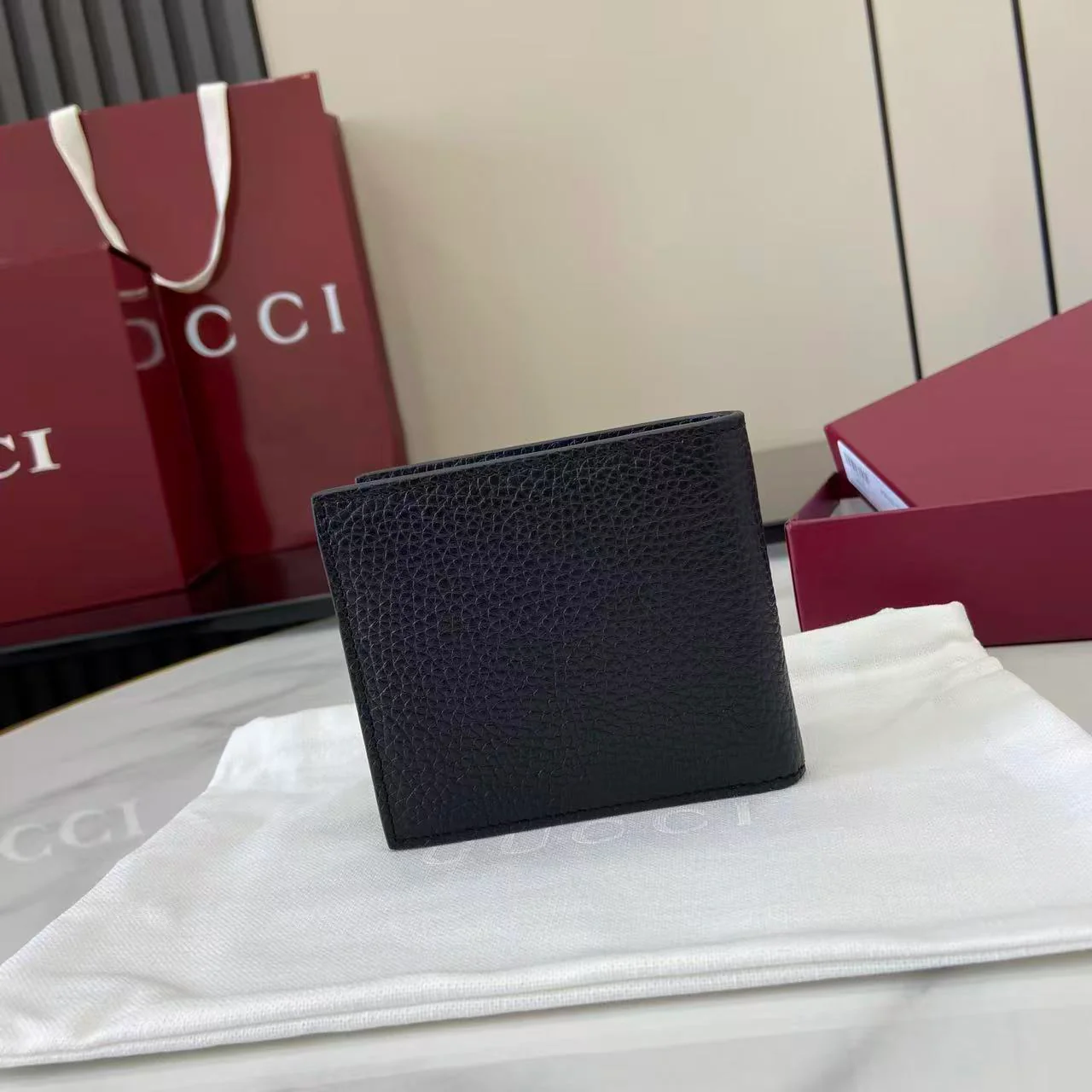 Gucci 25 Wallet 11cm Black Grained Cowhide 290506 - Image 2