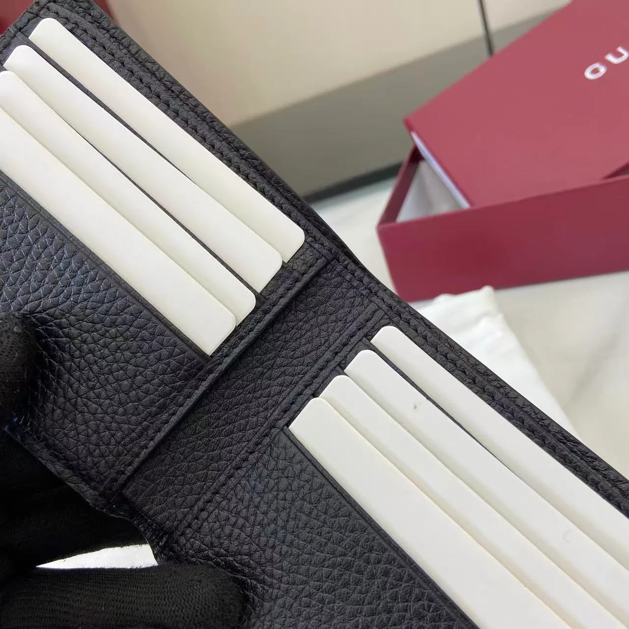 Gucci 25 Wallet 11cm Black Grained Cowhide 290506 - Image 3