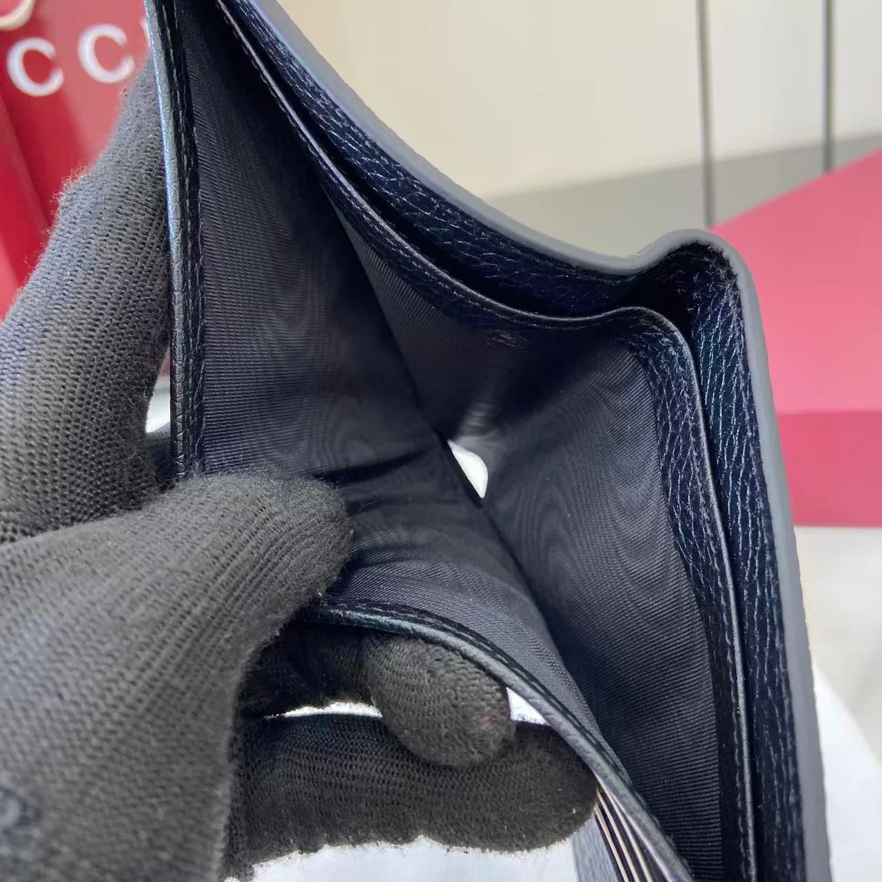 Gucci 25 Wallet 11cm Black Grained Cowhide 290506 - Image 4