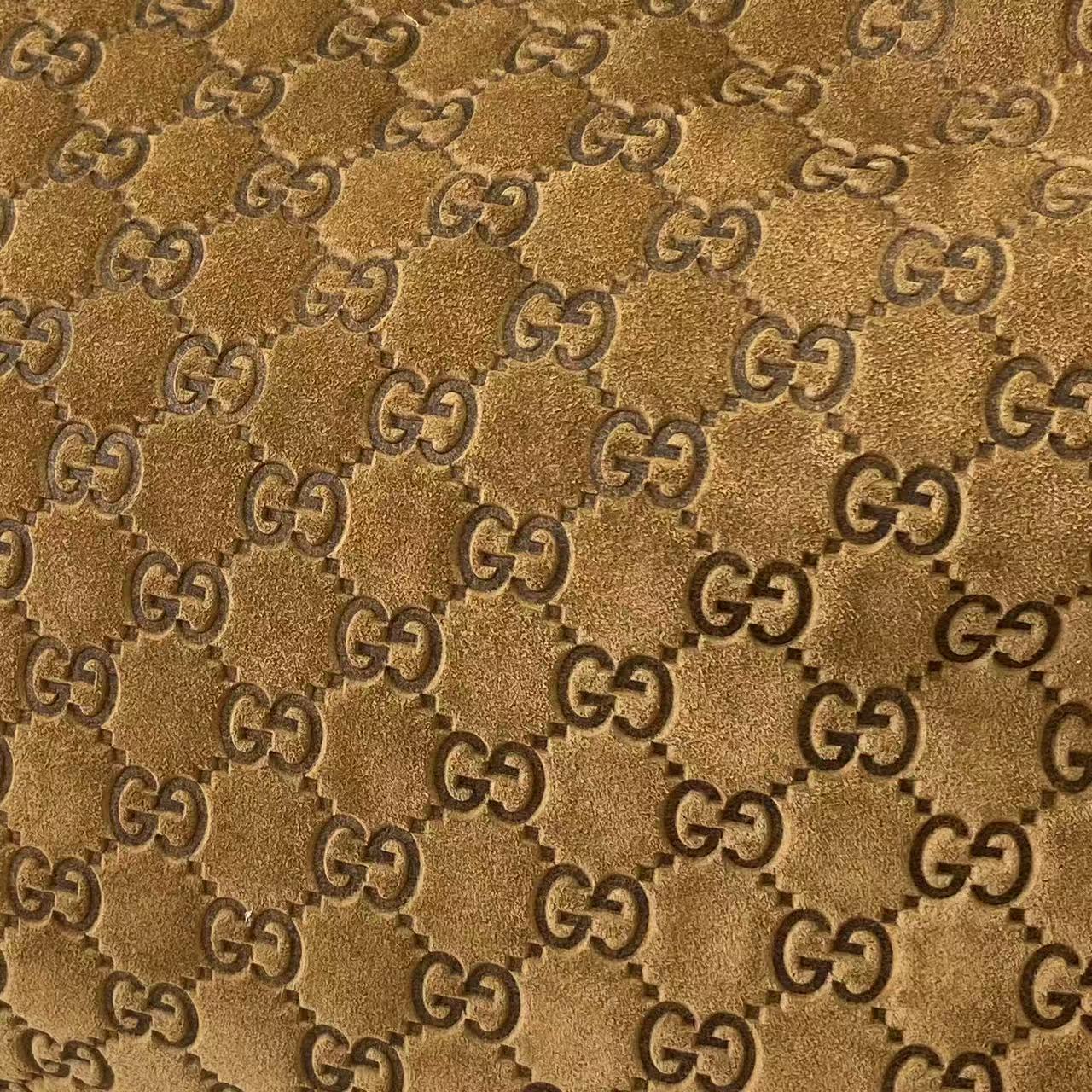 Gucci 25 Beatrix Handbag Brown Gold Suede - Image 5